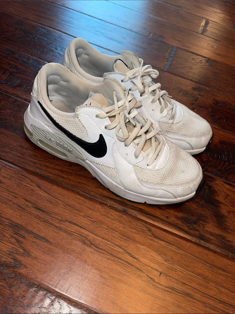 Nike AIR MAX White Sneakers with Black Swoosh